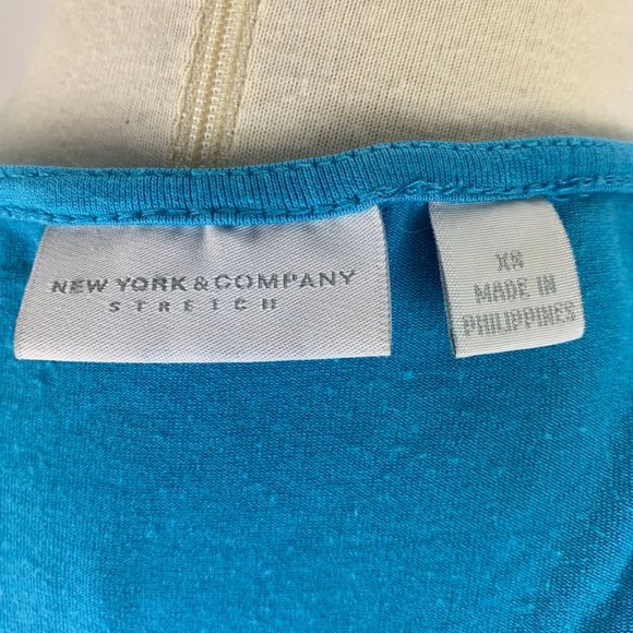 New York & Company Blue XS Tank Blouse Lined - Picture 5 of 7